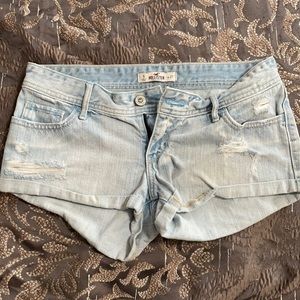 Hollister Women’s jean shorts, cuffed, light colored size 5